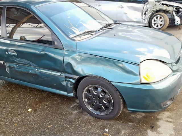 KNADC125636207191 - 2003 KIA RIO BLUE photo 9