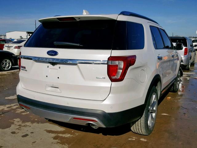 1FM5K8F81GGA20010 - 2016 FORD EXPLORER L WHITE photo 4