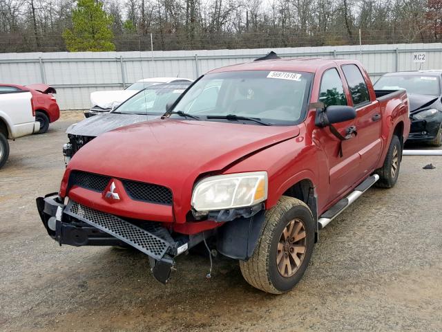 1Z7HC28K67S125969 - 2007 MITSUBISHI RAIDER LS RED photo 2