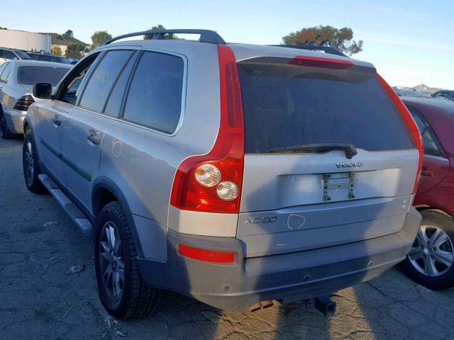 YV1CZ911551154083 - 2005 VOLVO XC90 T6 SILVER photo 3