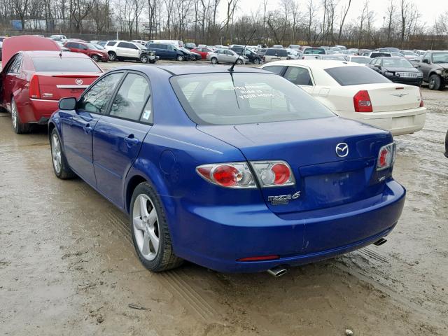 1YVHP80D265M32644 - 2006 MAZDA 6 S BLUE photo 3