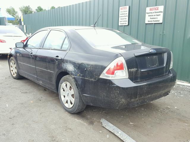 3FAHP06Z27R223385 - 2007 FORD FUSION S BLACK photo 3