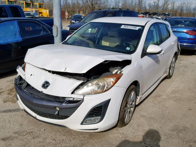 JM1BL1H55A1200728 - 2010 MAZDA 3 S WHITE photo 2