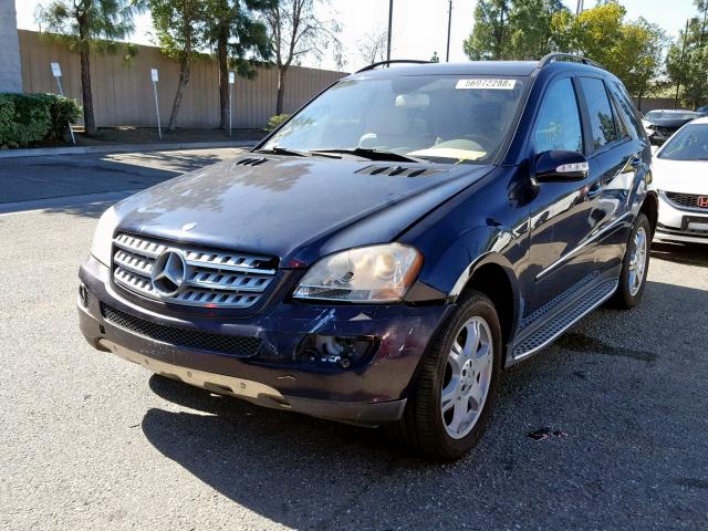 4JGBB86EX7A242542 - 2007 MERCEDES-BENZ ML 350 BLUE photo 2