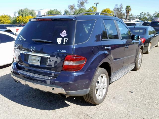 4JGBB86EX7A242542 - 2007 MERCEDES-BENZ ML 350 BLUE photo 4