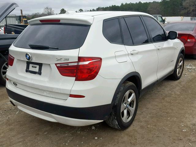 5UXWX5C57BL704447 - 2011 BMW X3 XDRIVE2 WHITE photo 4