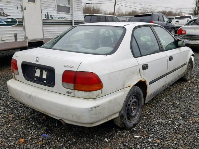 2HGEJ6527VH516005 - 1997 HONDA CIVIC DX WHITE photo 4