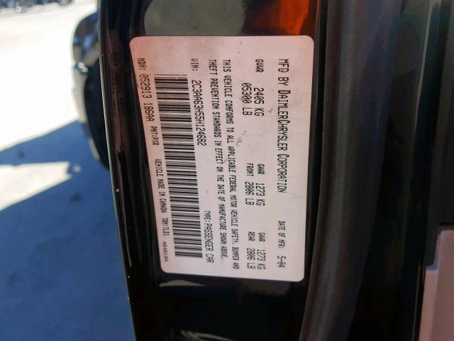 2C3AA63H55H124682 - 2005 CHRYSLER 300C BLACK photo 10