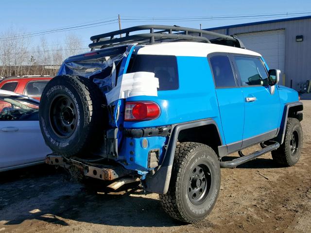 JTEBU11F470023650 - 2007 TOYOTA FJ CRUISER BLUE photo 4