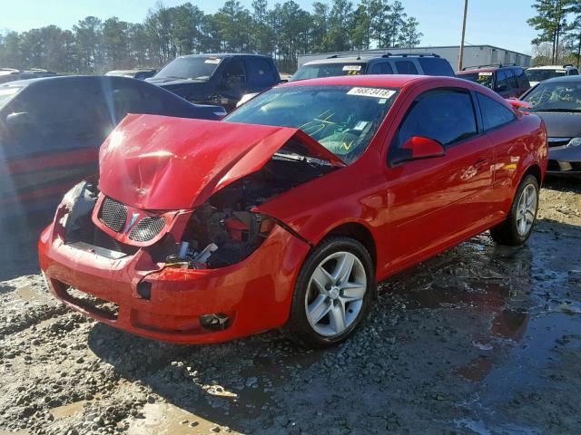 1G2AL15F677282942 - 2007 PONTIAC G5 RED photo 2