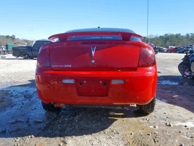 1G2AL15F677282942 - 2007 PONTIAC G5 RED photo 9