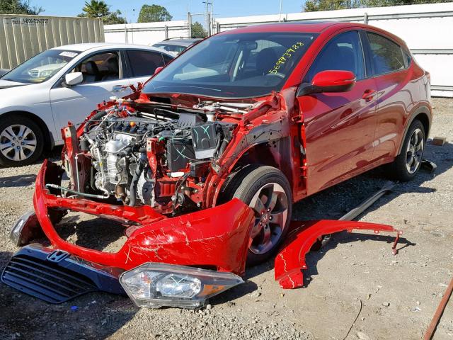 3CZRU5H53JG704841 - 2018 HONDA HR-V EX RED photo 2