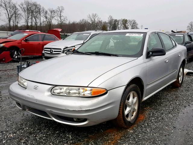 1G3NL52T01C128868 - 2001 OLDSMOBILE ALERO GL SILVER photo 2