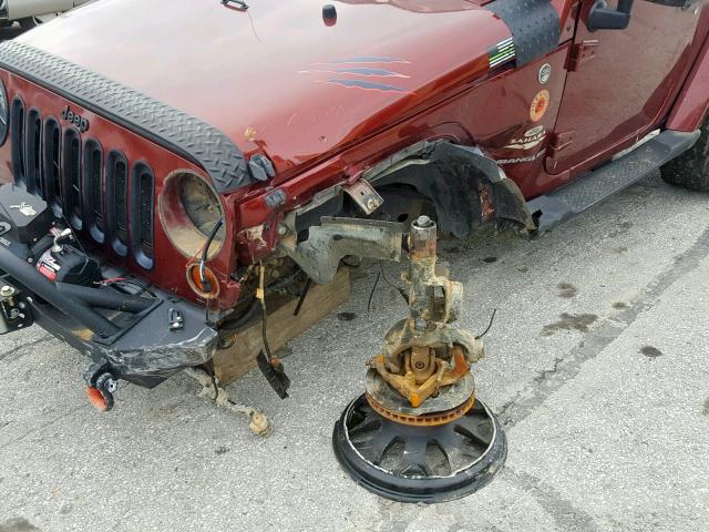 1J4FA54127L153232 - 2007 JEEP WRANGLER S BURGUNDY photo 10