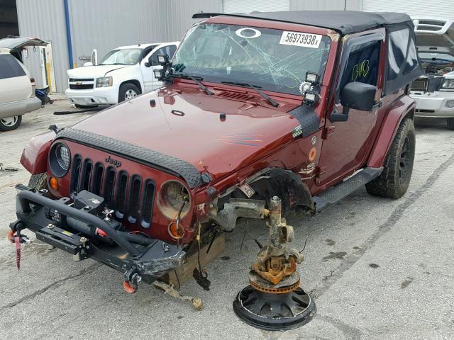 1J4FA54127L153232 - 2007 JEEP WRANGLER S BURGUNDY photo 2