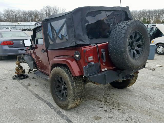 1J4FA54127L153232 - 2007 JEEP WRANGLER S BURGUNDY photo 3