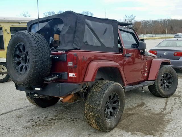 1J4FA54127L153232 - 2007 JEEP WRANGLER S BURGUNDY photo 4