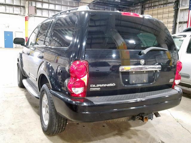 1D4HB58D55F519277 - 2005 DODGE DURANGO LI BLACK photo 3