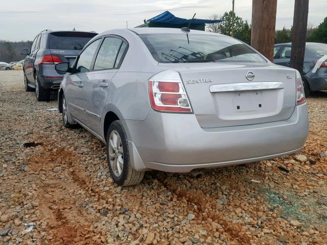 3N1AB6AP7AL643191 - 2010 NISSAN SENTRA 2.0 SILVER photo 3