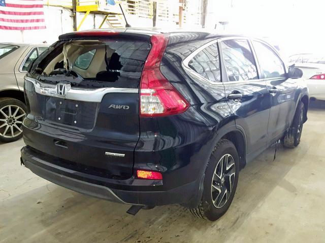 5J6RM4H48GL075607 - 2016 HONDA CR-V SE BLACK photo 4