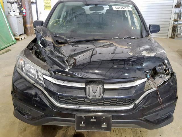 5J6RM4H48GL075607 - 2016 HONDA CR-V SE BLACK photo 7