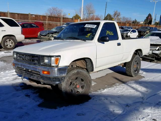 4TARN01P4NZ043422 - 1992 TOYOTA PICKUP 1/2 WHITE photo 2