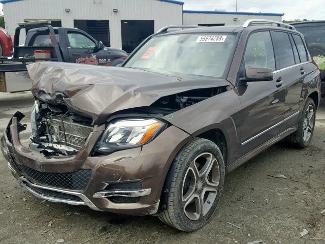 WDCGG0EB6FG396689 - 2015 MERCEDES-BENZ GLK 250 BL BROWN photo 2