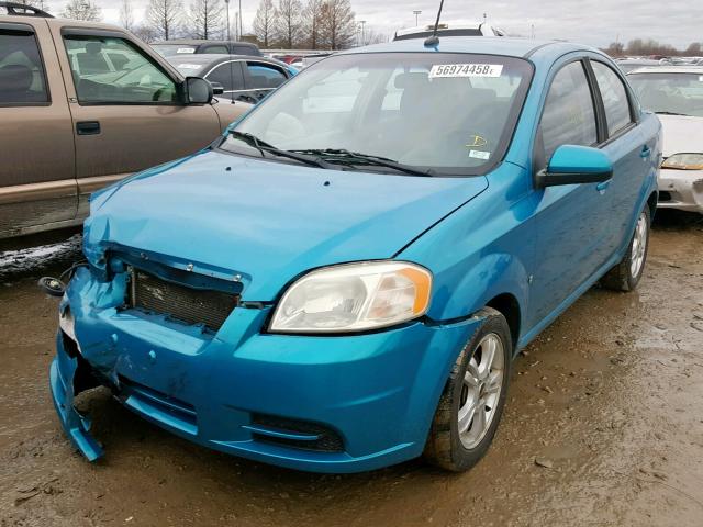 KL1TD56E69B659730 - 2009 CHEVROLET AVEO LS BLUE photo 2
