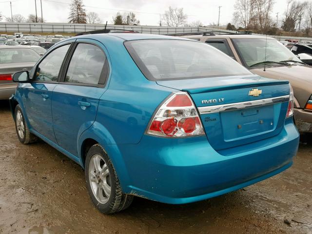 KL1TD56E69B659730 - 2009 CHEVROLET AVEO LS BLUE photo 3