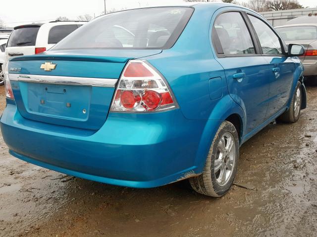 KL1TD56E69B659730 - 2009 CHEVROLET AVEO LS BLUE photo 4