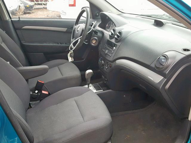 KL1TD56E69B659730 - 2009 CHEVROLET AVEO LS BLUE photo 5