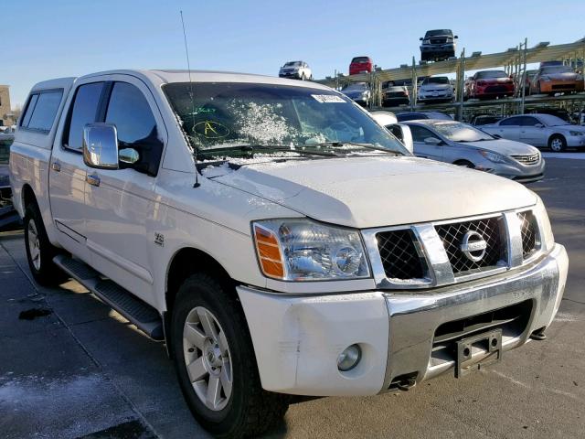 1N6AA07B54N573006 - 2004 NISSAN TITAN WHITE photo 1