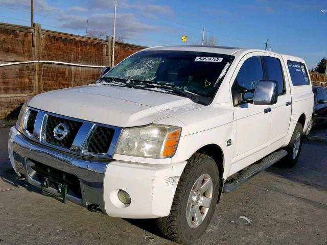 1N6AA07B54N573006 - 2004 NISSAN TITAN WHITE photo 2