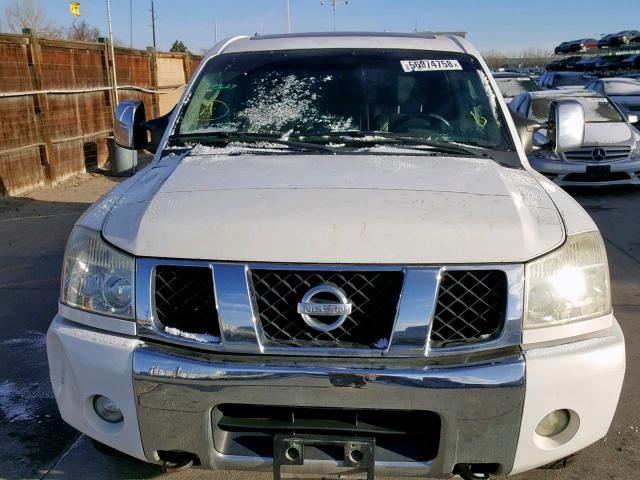 1N6AA07B54N573006 - 2004 NISSAN TITAN WHITE photo 9