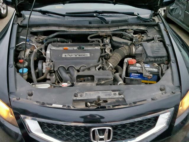 1HGCS12828A012416 - 2008 HONDA ACCORD EXL BLACK photo 7