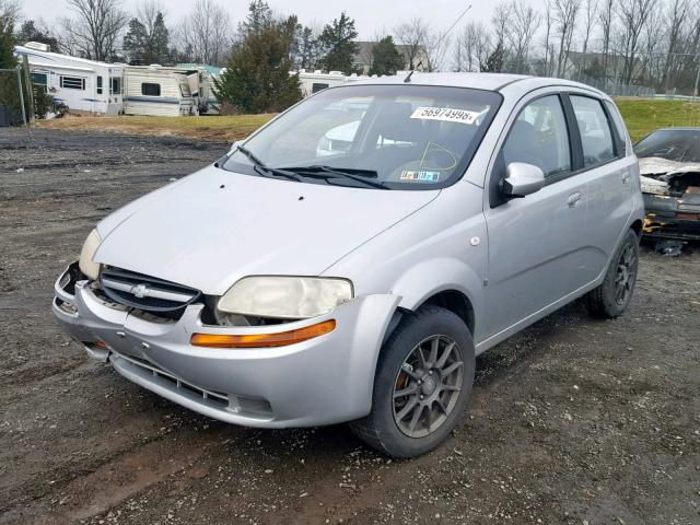 KL1TD66617B693490 - 2007 CHEVROLET AVEO BASE Gümüş foto 2