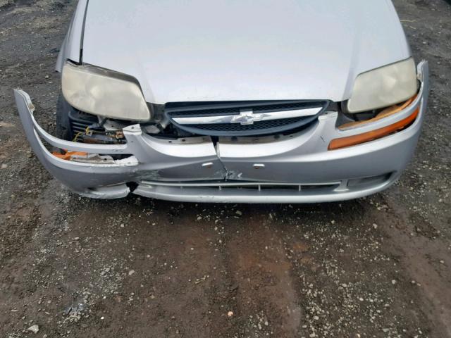 KL1TD66617B693490 - 2007 CHEVROLET AVEO BASE Gümüş foto 9