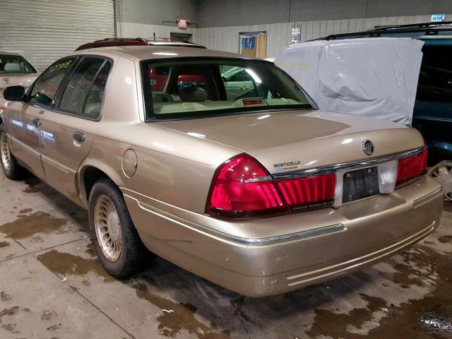 2MEFM75W7YX743190 - 2000 MERCURY GRAND MARQ TAN photo 3