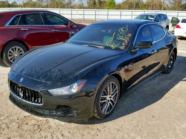 ZAM57XSAXF1155119 - 2015 MASERATI GHIBLI BLACK photo 2