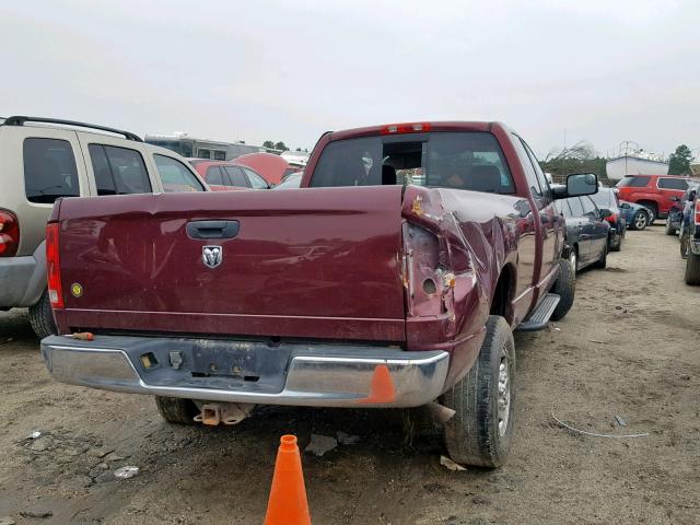 3D7KU28D03G837921 - 2003 DODGE RAM 2500 S BURGUNDY photo 4