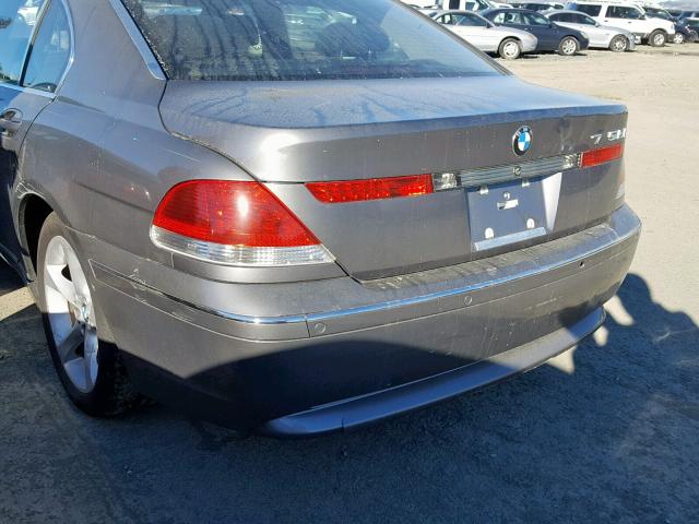 WBAGN63433DR12925 - 2003 BMW 745 LI GRAY photo 9