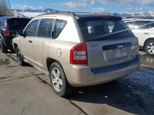 1J4FT47B59D134051 - 2009 JEEP COMPASS SP ოქროსფერი ფოტო 3