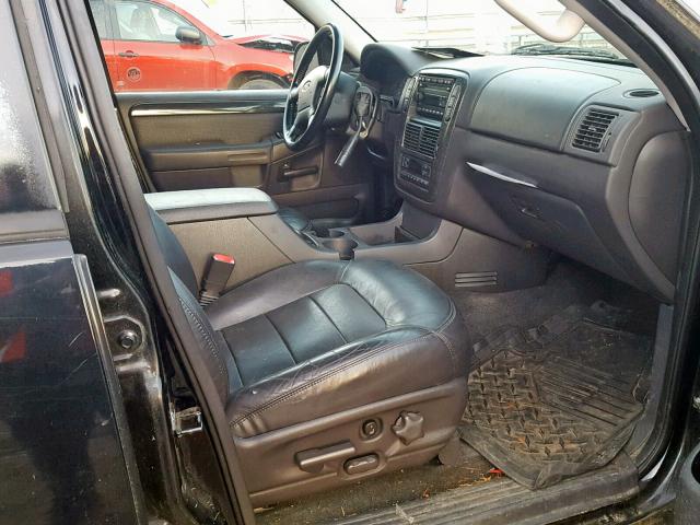 1FMZU75E82UA85251 - 2002 FORD EXPLORER L BLACK photo 5