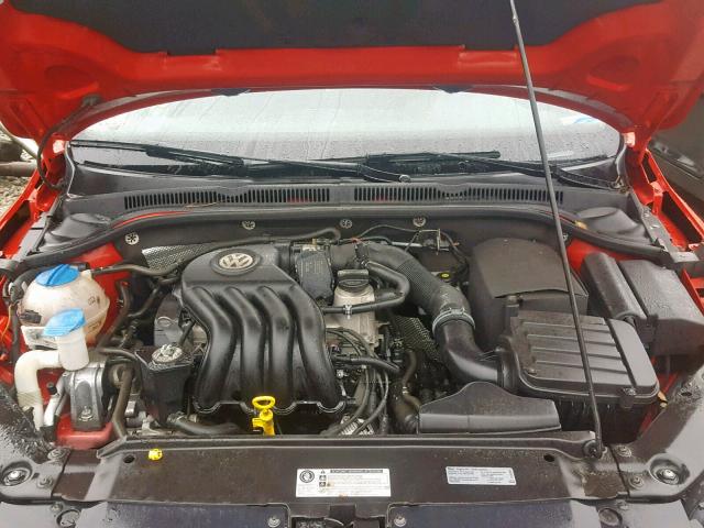 3VW2K7AJXEM237910 - 2014 VOLKSWAGEN JETTA BASE 红色 照片 7