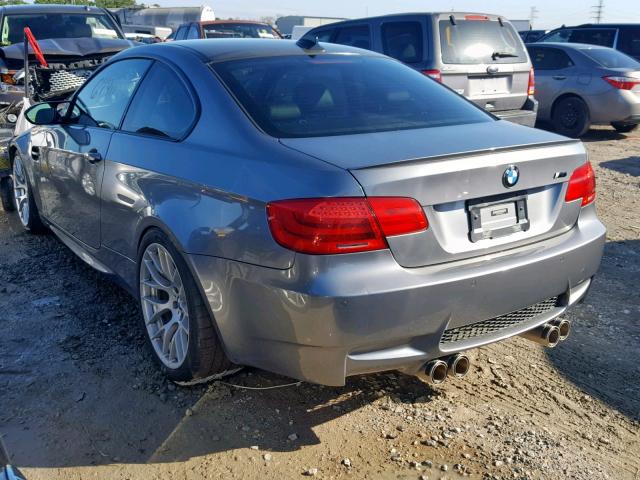 WBSKG9C5XDJ593696 - 2013 BMW M3 GRAY photo 3