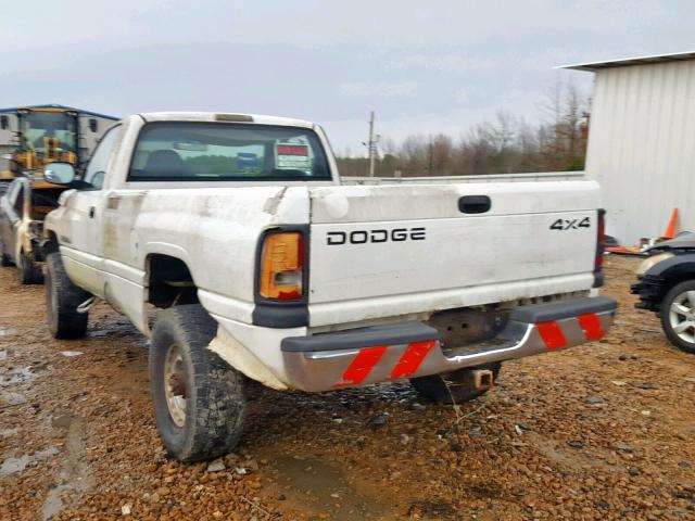 3B7KF26ZXWM255334 - 1998 DODGE RAM 2500 WHITE photo 3