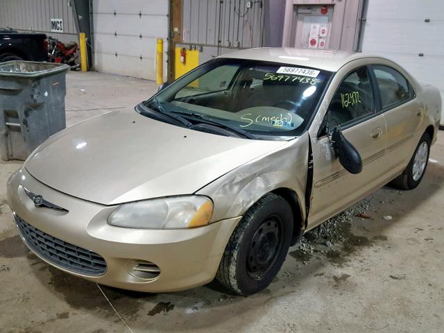 1C3AL46U01N531107 - 2001 CHRYSLER SEBRING LX BEIGE photo 2