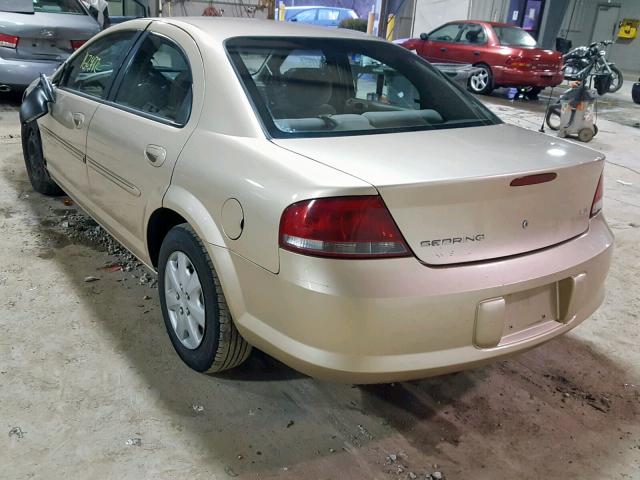 1C3AL46U01N531107 - 2001 CHRYSLER SEBRING LX BEIGE photo 3