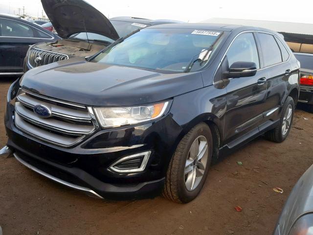 2FMPK4J91GBB93244 - 2016 FORD EDGE SEL BLACK photo 2