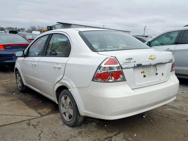 KL1TD56617B123810 - 2007 CHEVROLET AVEO BASE Ağ foto 3